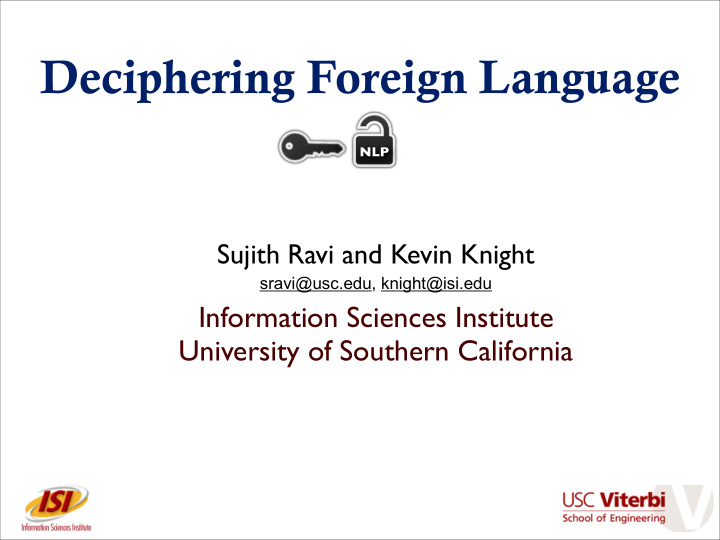 deciphering foreign language