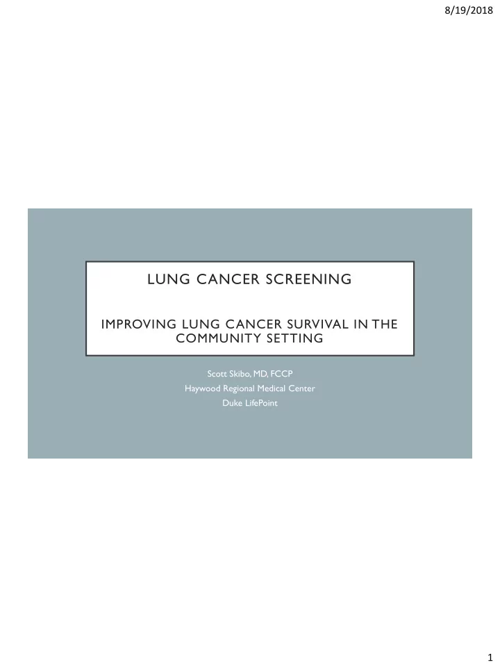 lung cancer screening