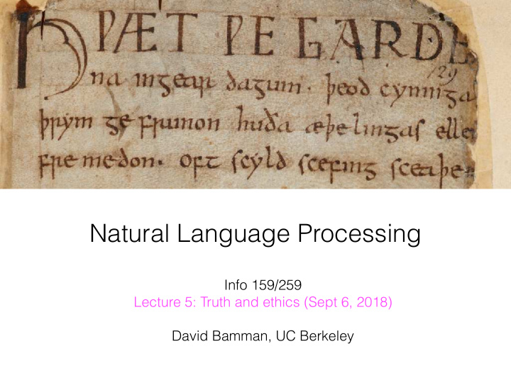 natural language processing