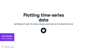 Plotting time - series  data  IN TR OD U C TION  TO DATA VISU AL IZATION  W ITH  MATP L OTL IB
