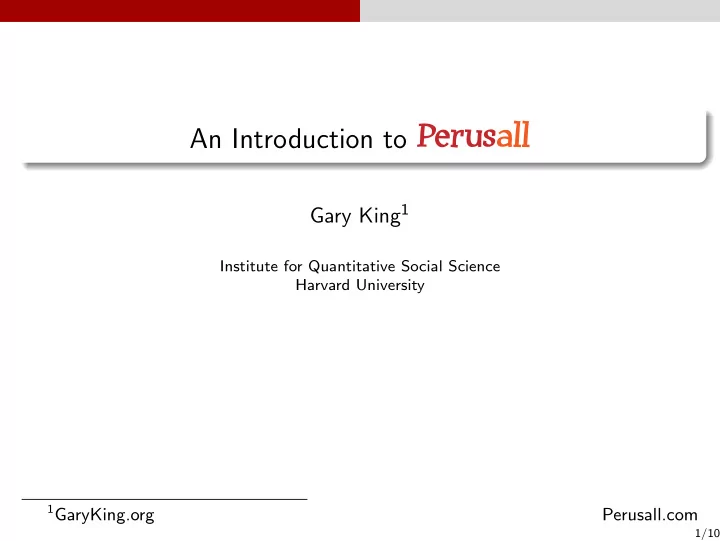 an introduction to perusall