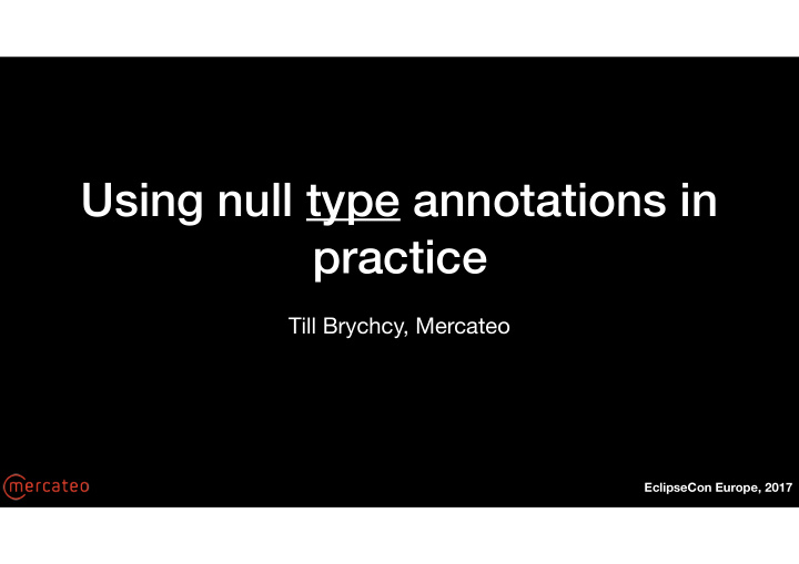 using null type annotations in practice