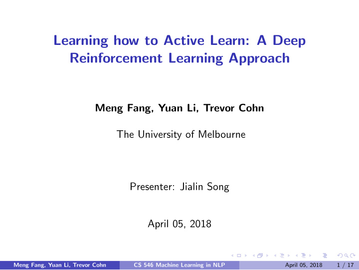 learning how to active learn a deep reinforcement
