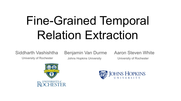 fine grained temporal relation extraction