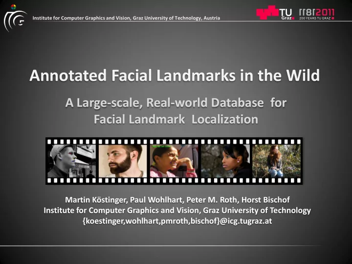 annotated facial landmarks in the wild