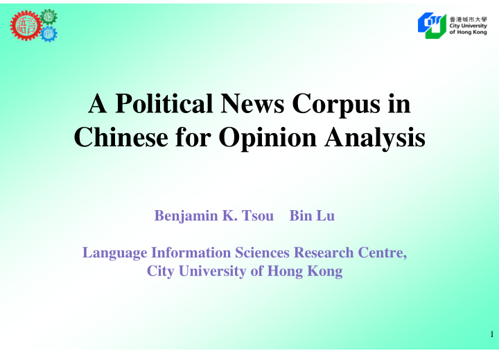 a political news corpus in chi chinese for opinion
