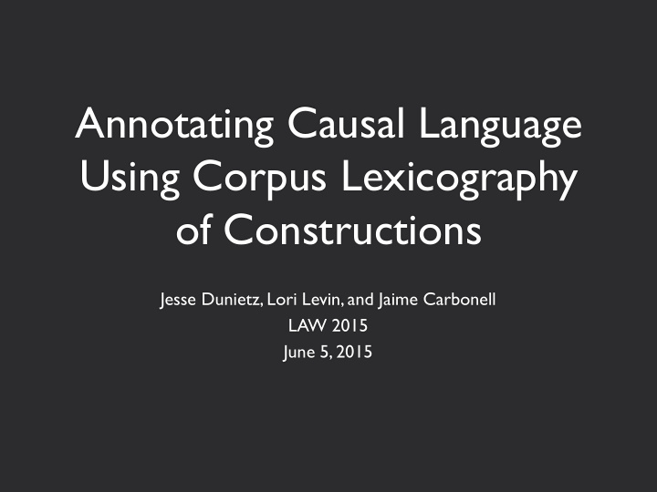using corpus lexicography