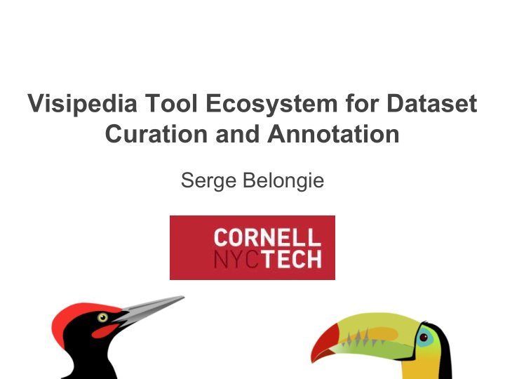 visipedia tool ecosystem for dataset curation and