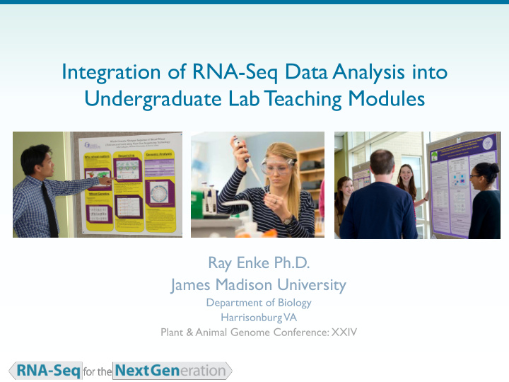 integration of rna seq data analysis into undergraduate