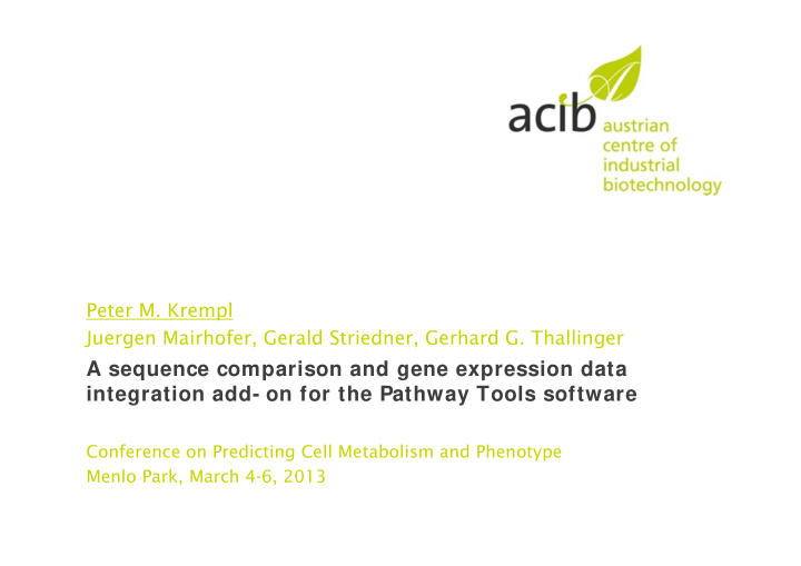 a sequence comparison and gene expression data