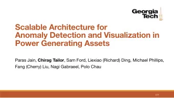 Scalable Architecture for  Anomaly Detection and Visualization in  Power Generating Assets