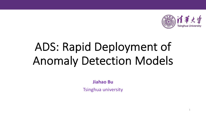 ads ads ra rapid de deployment o of f anomaly detect