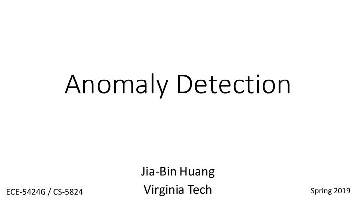 anomaly detection