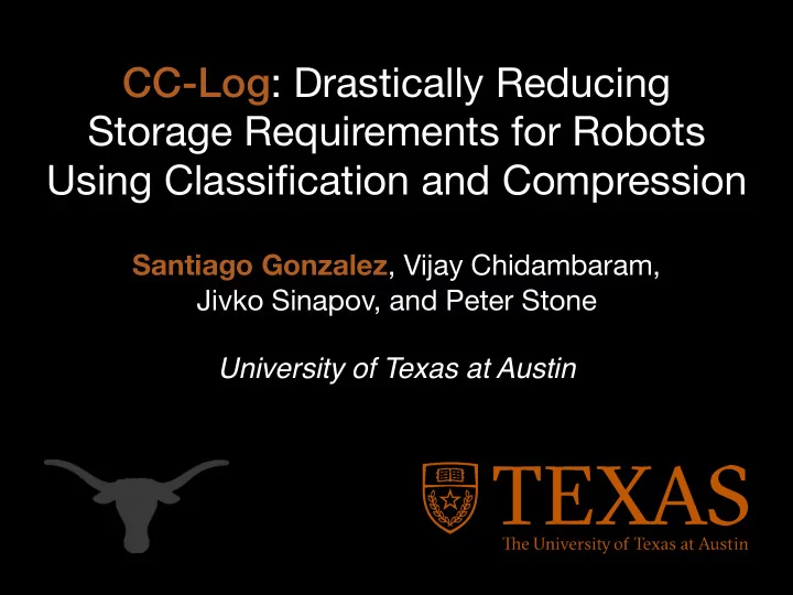 cc log drastically reducing storage requirements for