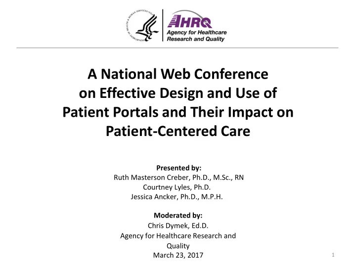 a national web conference