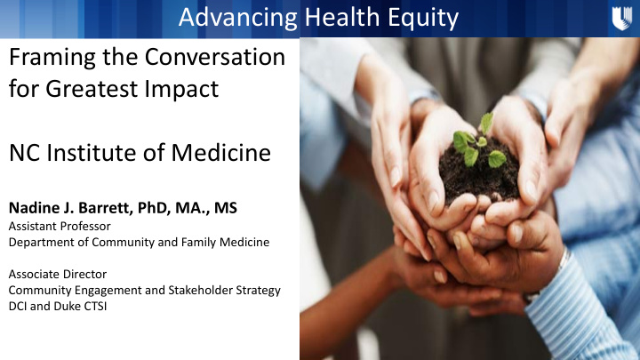 advancing health equity