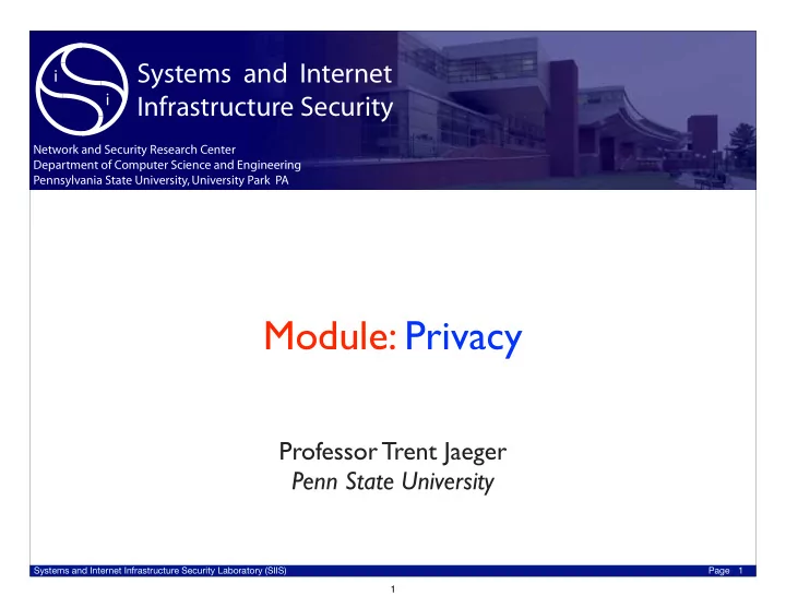 module privacy