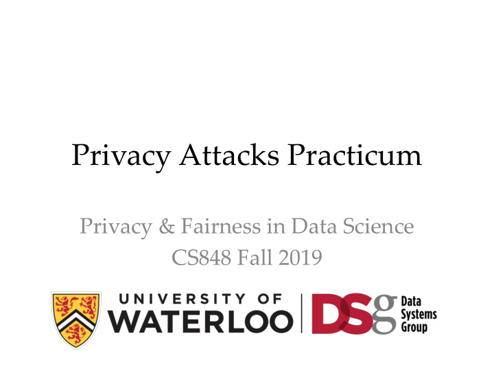 privacy attacks practicum