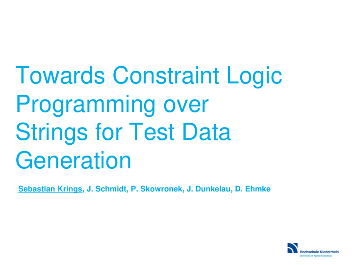 towards constraint logic programming over strings for