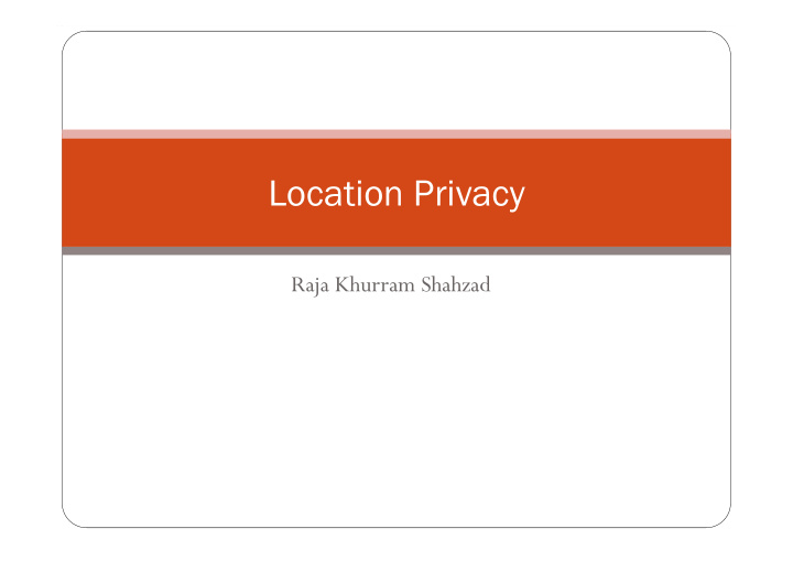 location privacy