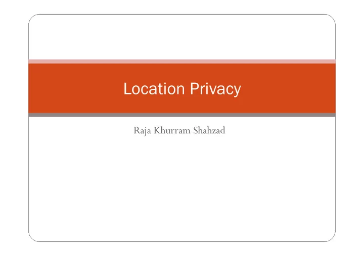 location privacy