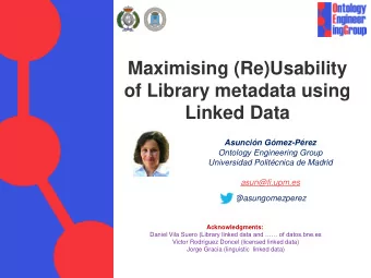 Linked Data  Asuncin Gmez-Prez  Ontology Engineering Group  Universidad Politcnica de