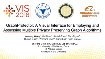 Assessing Multiple Privacy Preserving Graph Algorithms  1  1  4  2 Xumeng Wang , Wei Chen , Jia-Kai