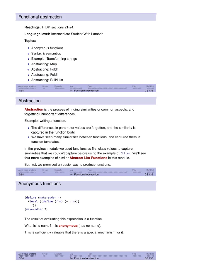 functional abstraction