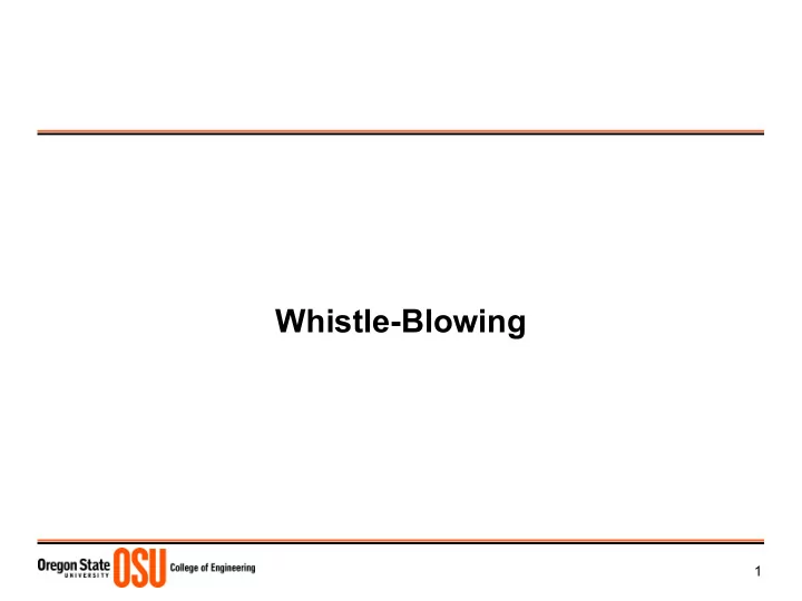 whistle blowing
