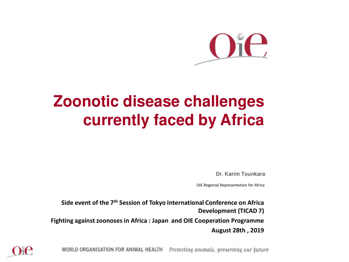zoonotic disease challenges currently faced by africa
