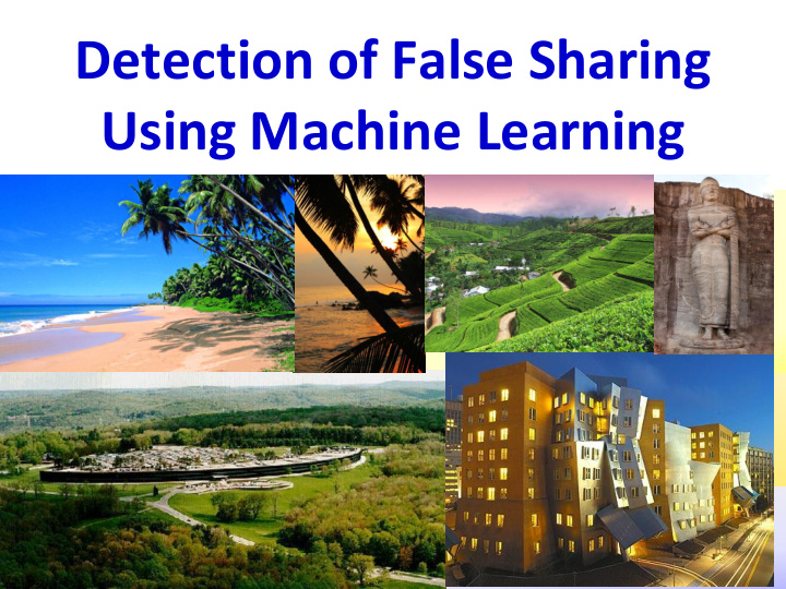 detection of false sharing using machine learning