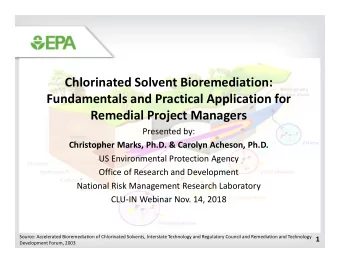 Chlorinated Solvent Bioremediation:  Fundamentals and Practical Application for  Remedial Project