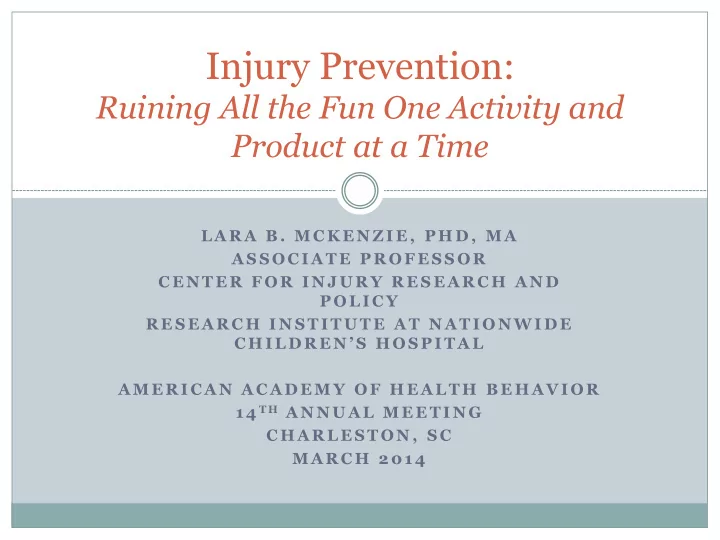 injury prevention