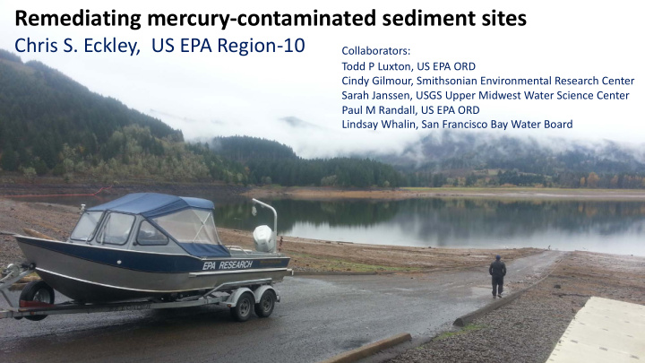 remediating mercury contaminated sediment sites