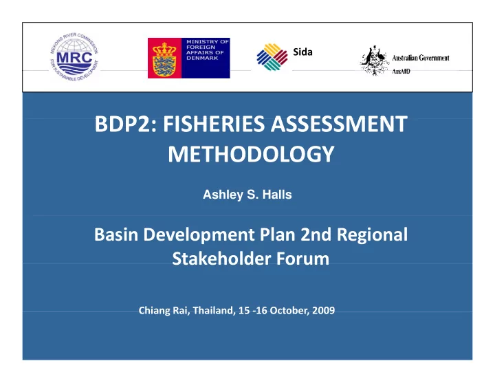 bdp2 fisheries assessment bdp2 fisheries assessment