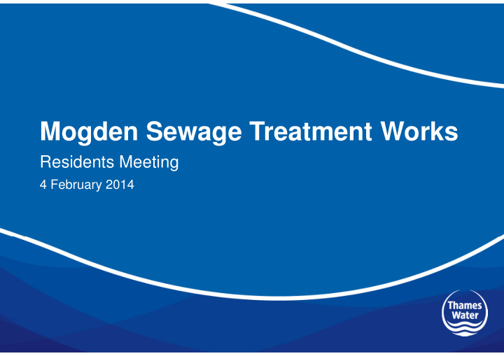 mogden sewage treatment works