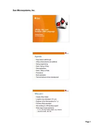 Sun Microsystems, Inc.  Agenda