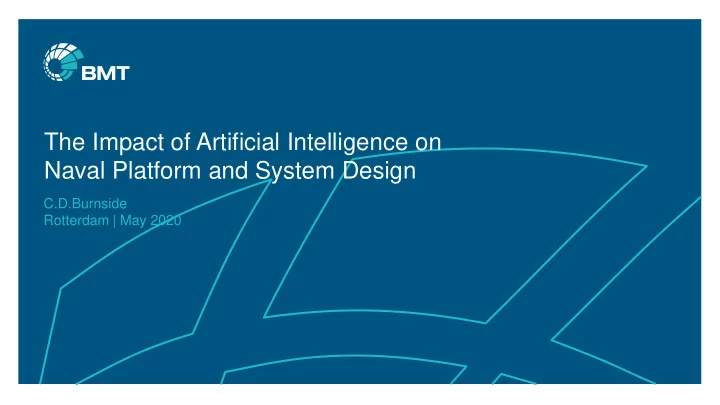 the impact of artificial intelligence on naval platform