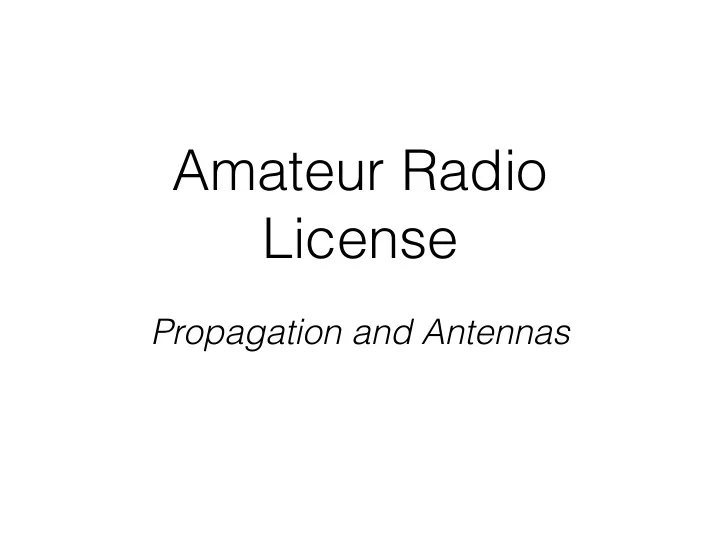 amateur radio license
