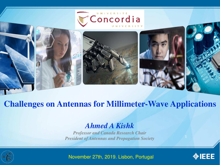 challenges on antennas for millimeter wave applications