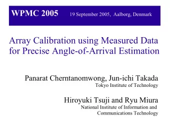 Array Calibration using Measured Data  for Precise Angle-of-Arrival Estimation  Panarat