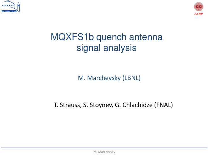 mqxfs1b quench antenna signal analysis