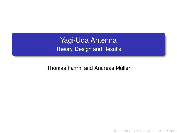 yagi uda antenna