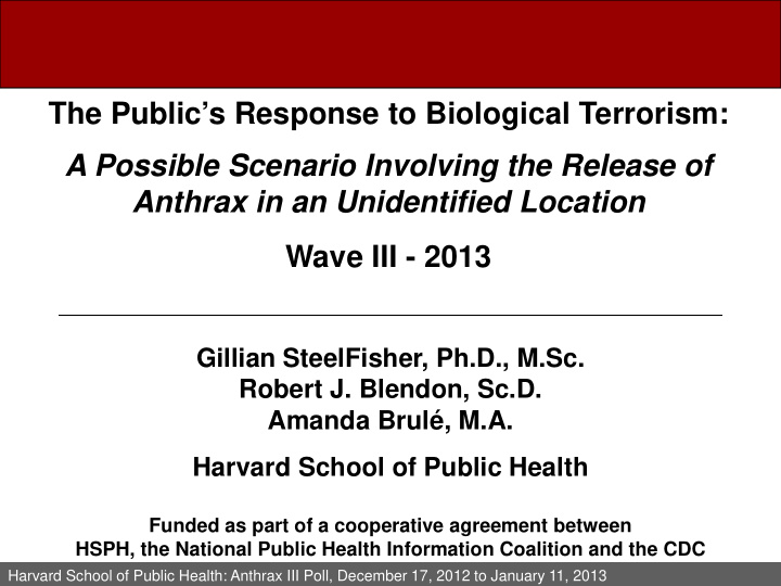 the public s response to biological terrorism