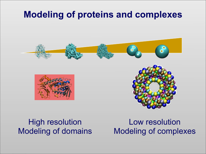 modeling of proteins and complexes