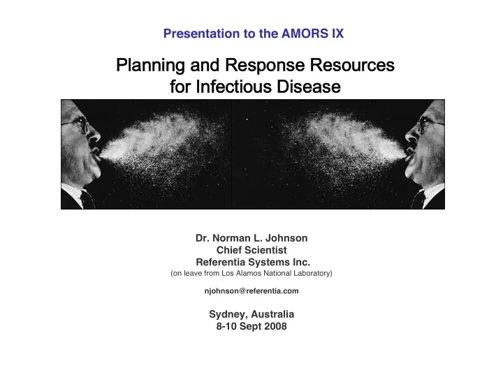 planning and resp pl sponse se reso source rces s for r