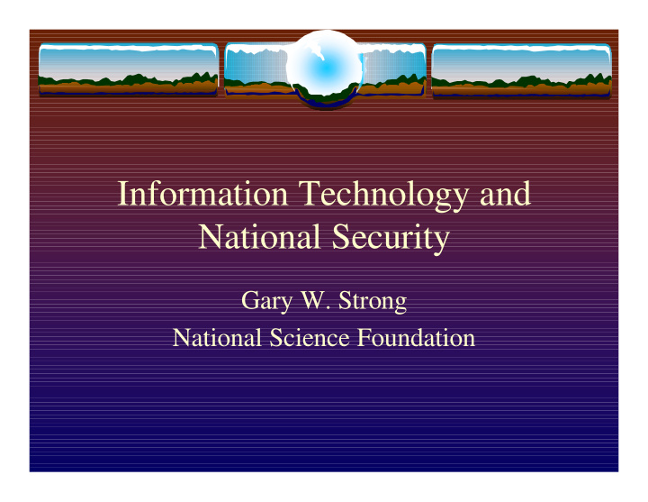 information technology and national security