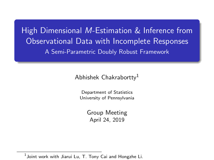 high dimensional m estimation inference from