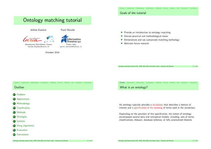 ontology matching tutorial