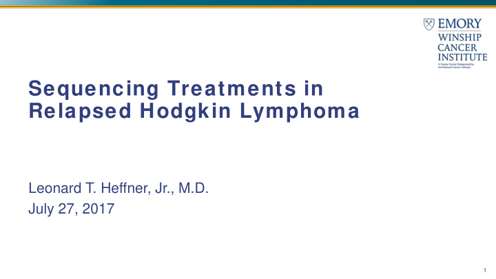 sequencing treatments in relapsed hodgkin lymphoma